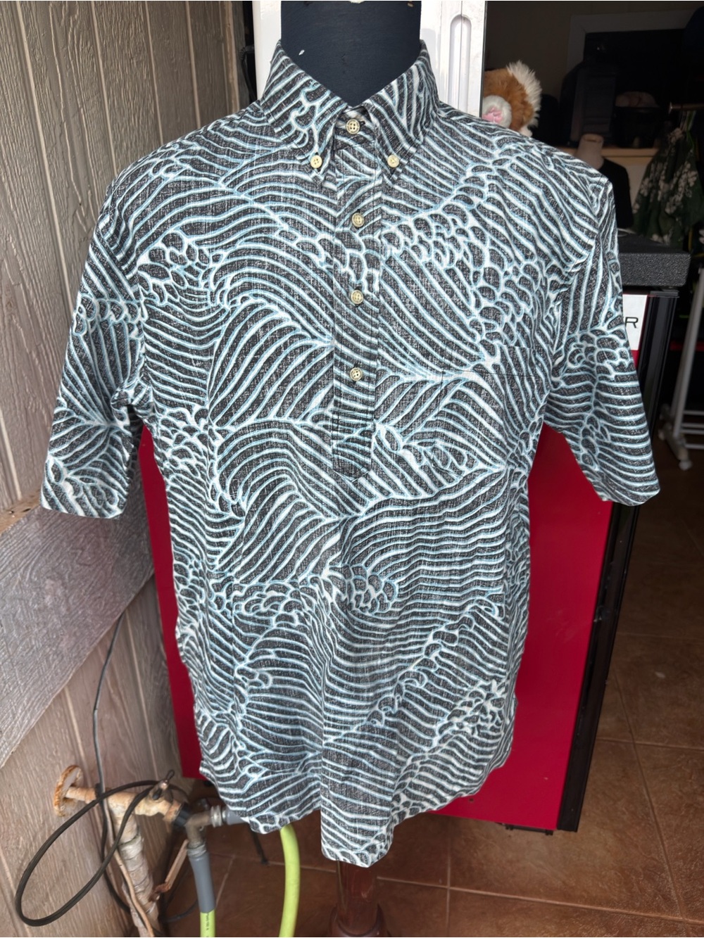 PreOwned Reyn Spooner Hawaiian Print Multicolored Pullover Men's Large